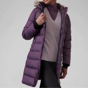 Athleta Downtown Parka II Deep Crocus Violet - Small